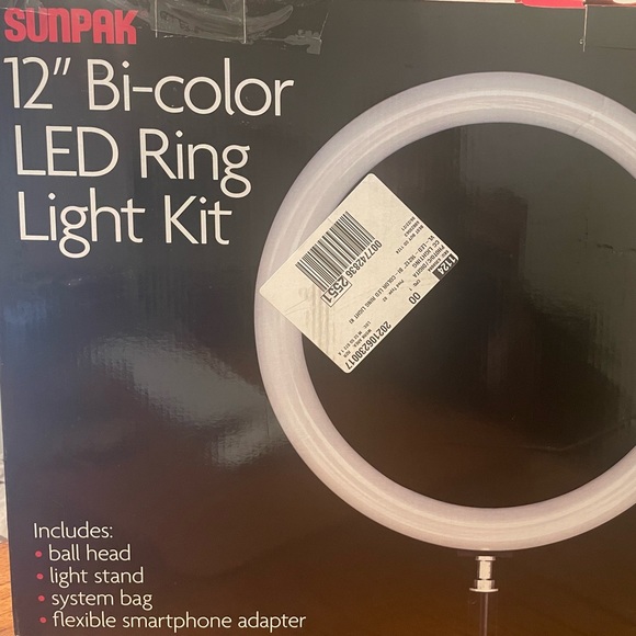 Sunpak 12" Bicolor LED Ring Light Vlogging Kit - Picture 5 of 6